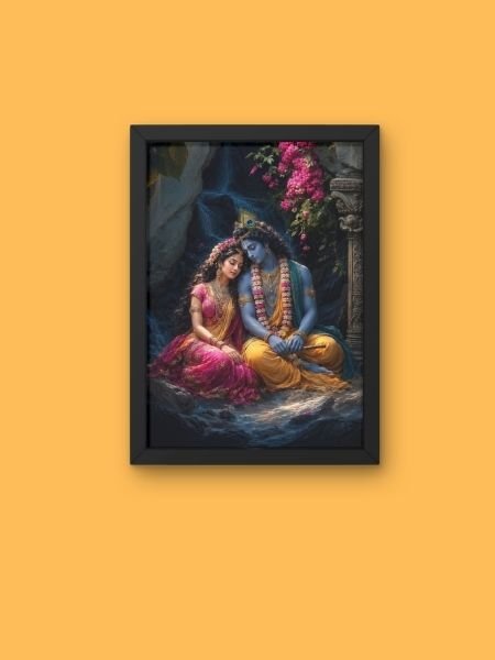 Radhe Krishna photo frame 4/6 inch